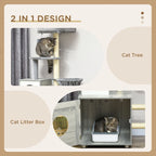 Cat Tree Emmy With Litter Box - PETSTEP