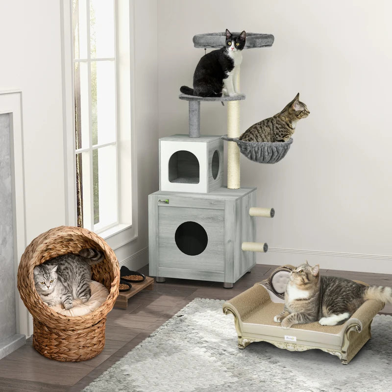 Cat Tree Emmy With Litter Box - PETSTEP